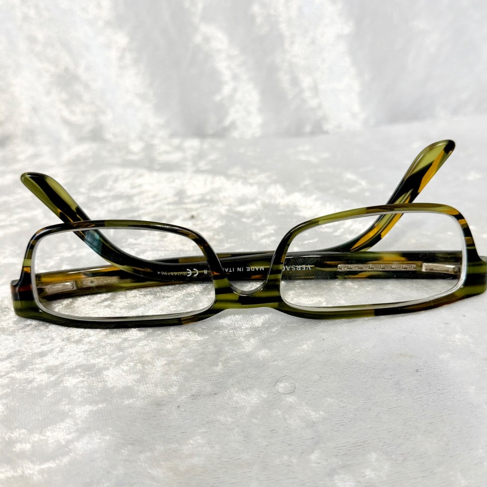 Versace MOD 3112 811 Olive/Tan Tortoise Shell Eyeglasses Frames Greca Key Italy